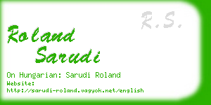 roland sarudi business card